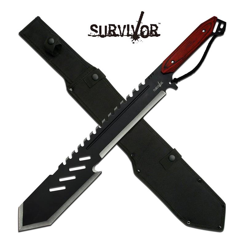 25.5" Full Tang Outdoor Machete Knife Pakkawood Handle - Tophatter's Army Products & Self Defense Collectible Weapons - Tophatter Daily Deals